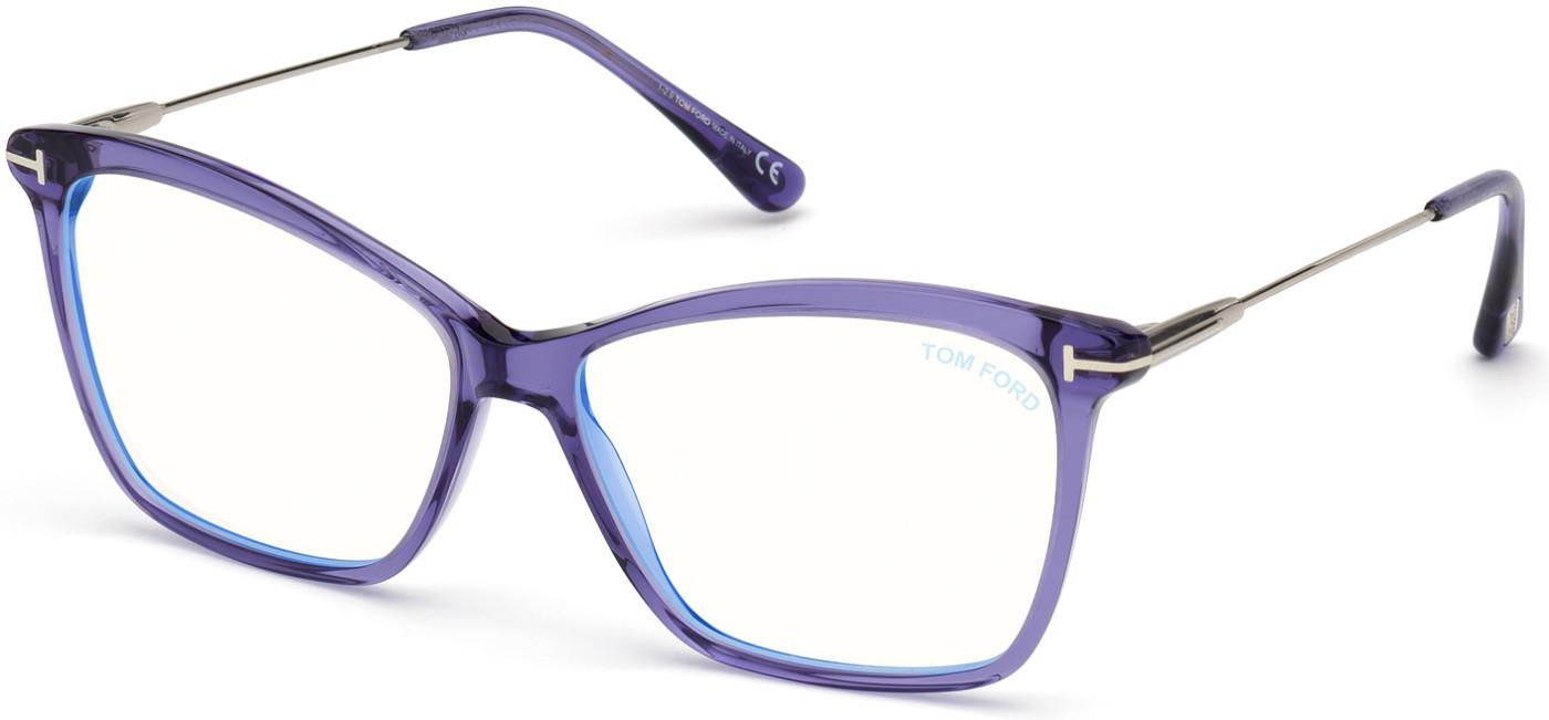 Tom Ford Purple Eyeglasses Eyeglasses Tom Ford FT 5743 -B 078 Shiny Transparent Lilac  main image 2
