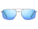 0B6B-Z0 - Silver Matte - Ml Blue Lens