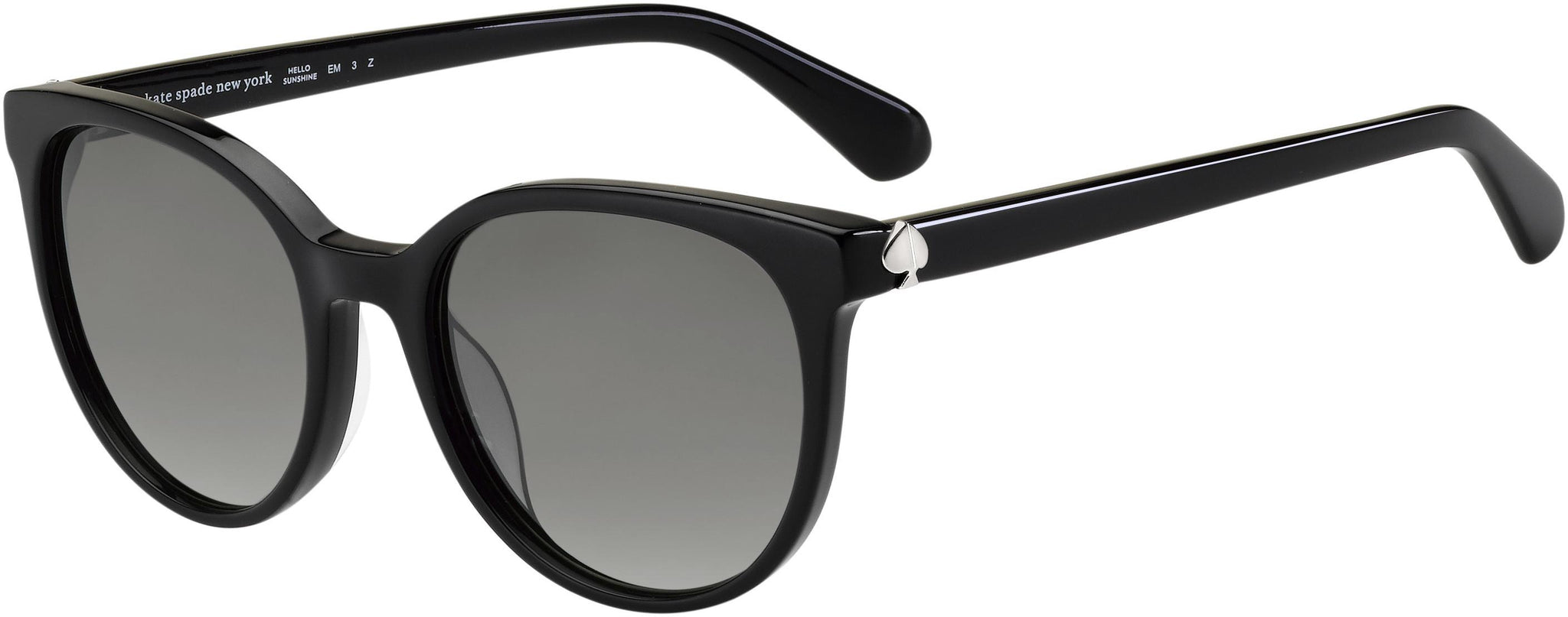 kate spade Black Hello Sunshine Women\'s Sunglasses - Silver Spade Side Detail ♠️ Kate Spade Hello Sunshine Sunglasses NEW | Mercari main image 3