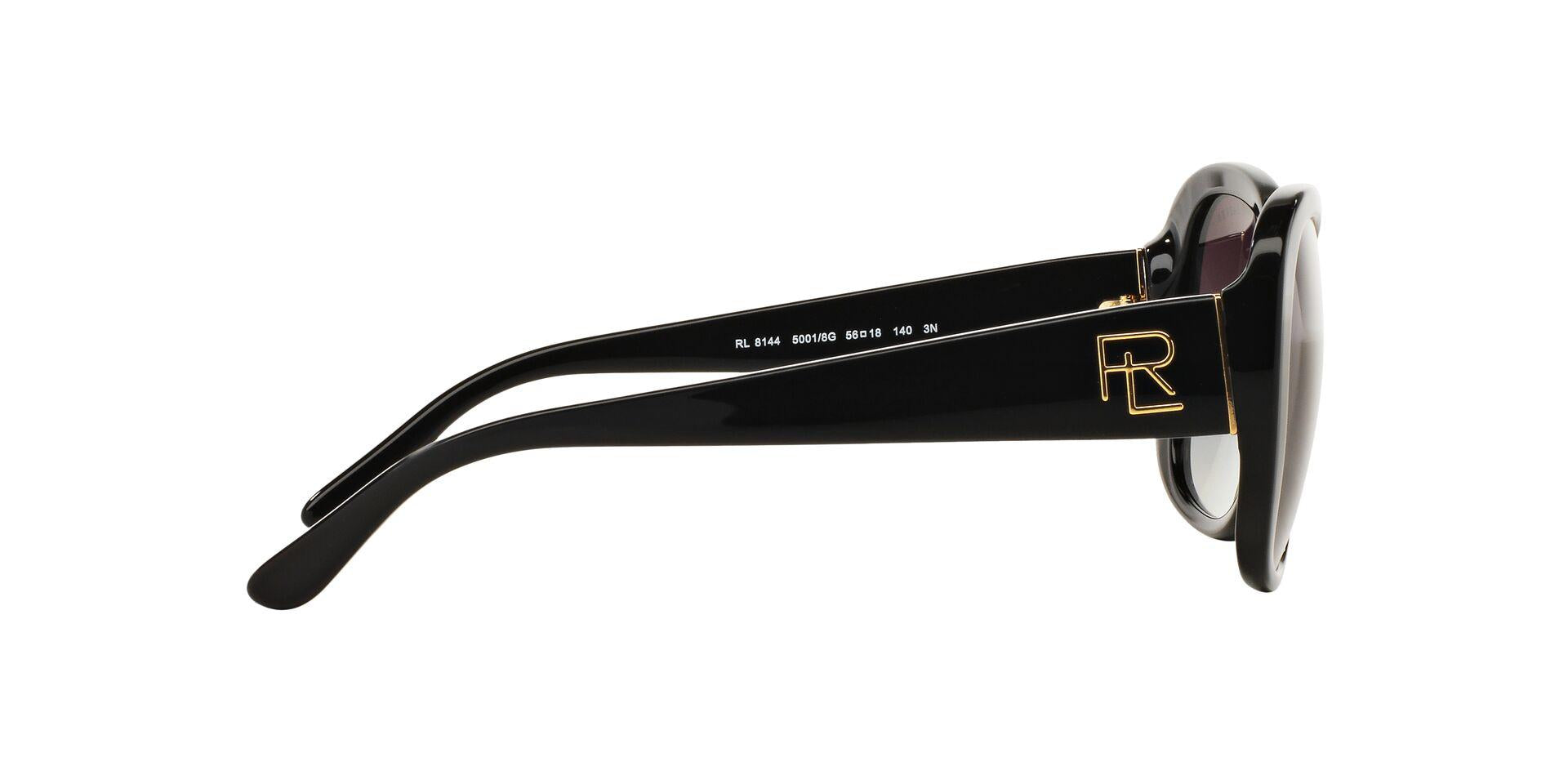 Ralph Lauren RL 8143 5001/T5 black polarized sunglasses with black logo case Ralph RA7158U Optical Frame 5001 Black - eye-oo.com main image 3