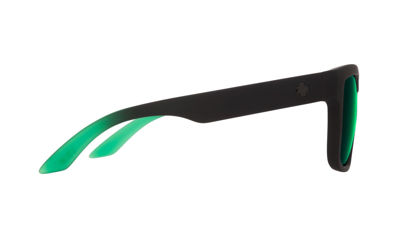 843695 - Soft Matte Black/green Fade - Happy Gray Green with Green Flash