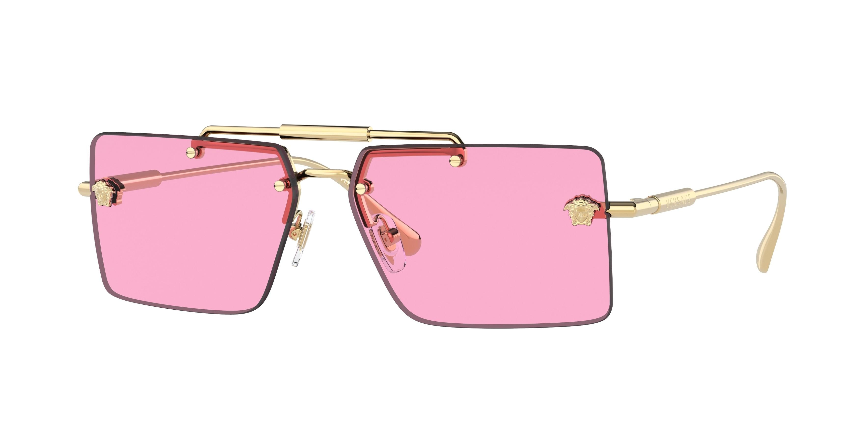 VERSACE 長方形フレムサンクラス 0VE2245 100280 Versace™ VE2245 Rectangle Sunglasses | EyeOns.com