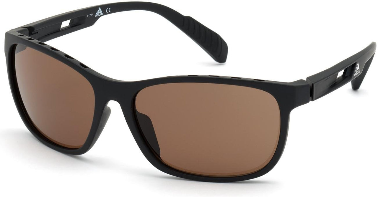 Adidas SP0014 Sunglasses 02E Matte Black Brown