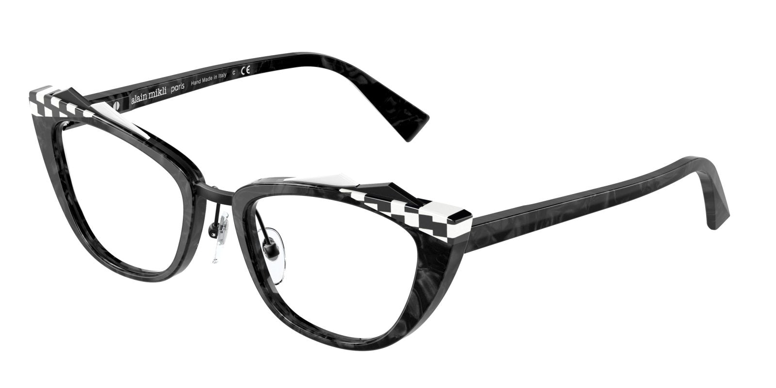 MIKLI Black White Women's 2024 Eyeglasses