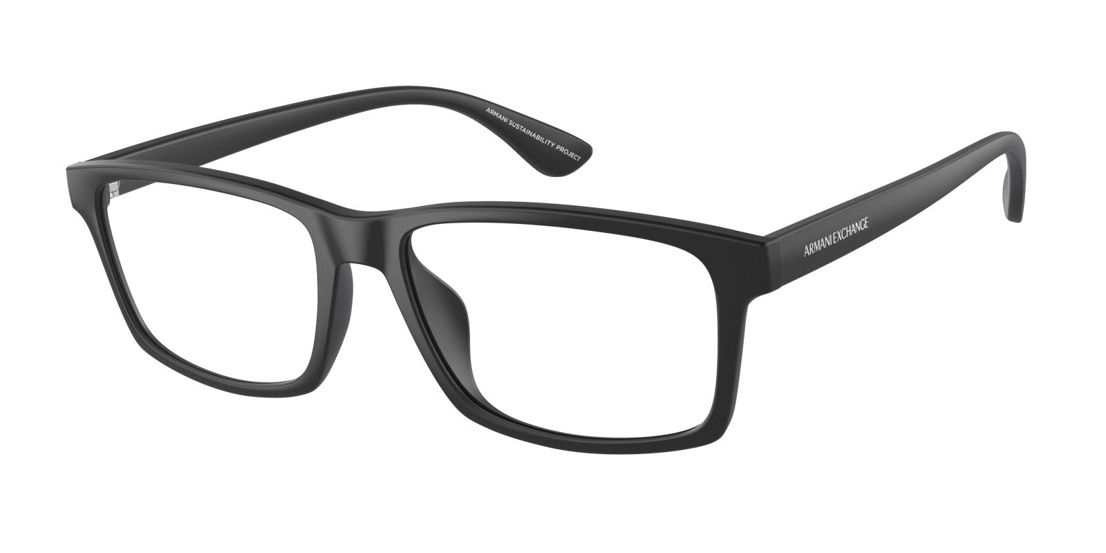 Armani exchange matte black glasses online