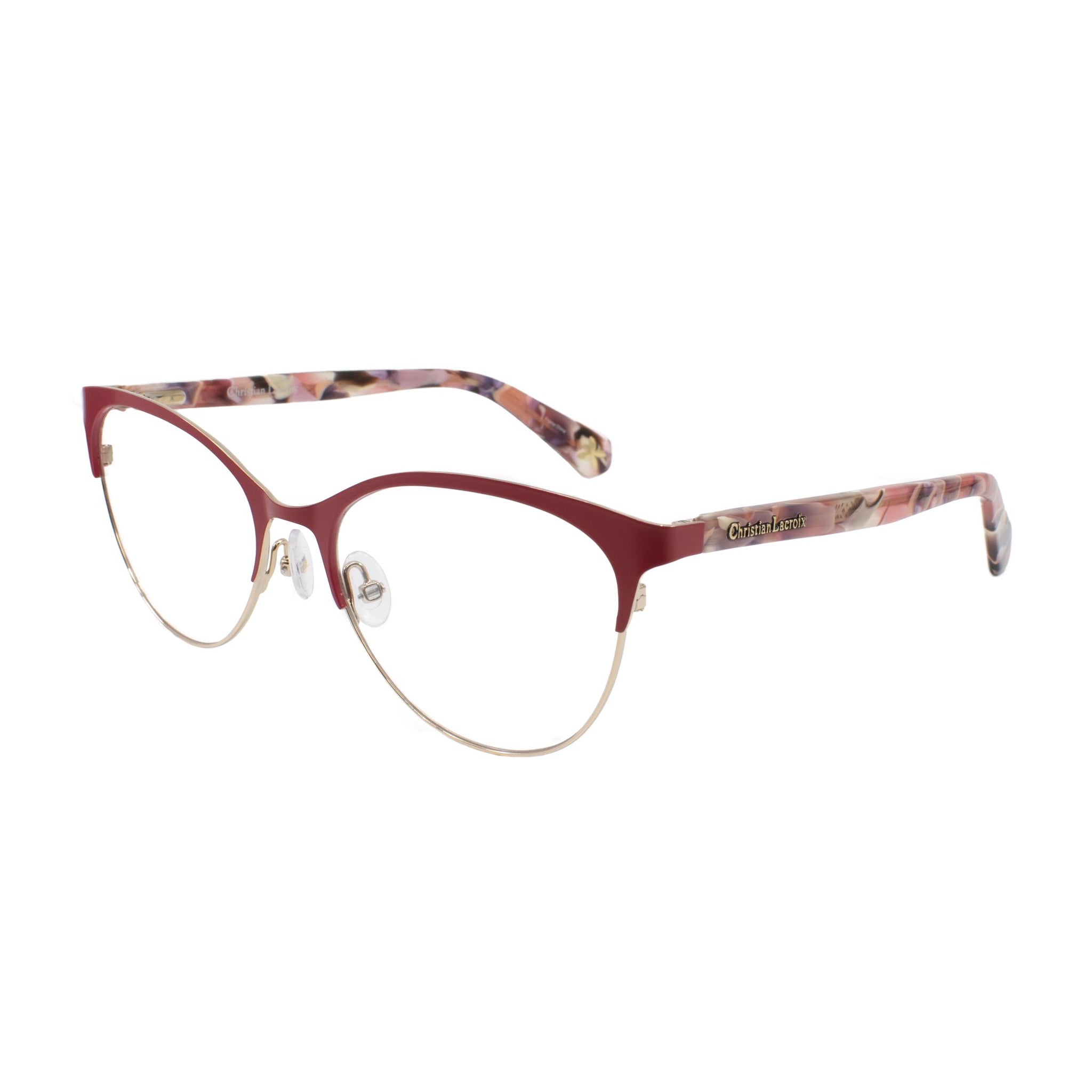 New CHRISTIAN LACROIX Red/Gold Cat-Eye CL3053 Womens Eyeglasses hotsell 53-17-140