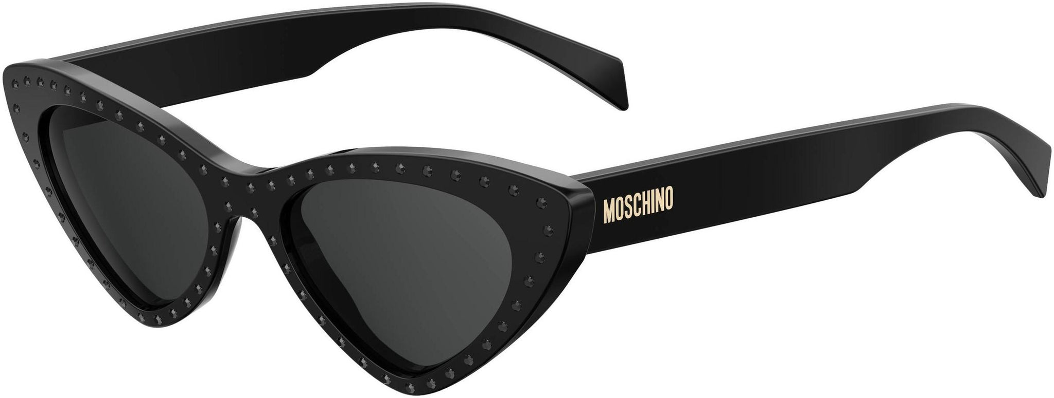 MOSCHINO MOS006/S Caf  Eye Sunglasses MOS006/S/STR 0807 IR Black/Grey main image 4