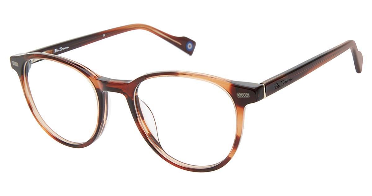 Ben Sherman Brook C02 Brown Horn Authentic Eyeglasses 55-18-140 Ben Sherman BROOK C01 Eyeglasses Black 55mm Men | Lens & Luxe main image 3