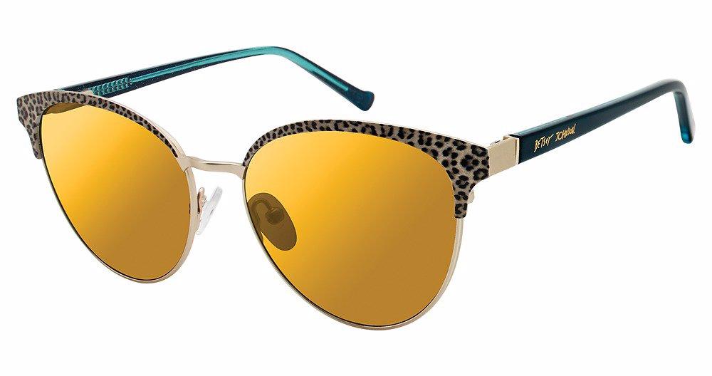 Betsey Johnson Gold Cat-Eye Sunglasses Betsey Johnson Gold Black top Rim Cat Sunglasses | eBay main image 2