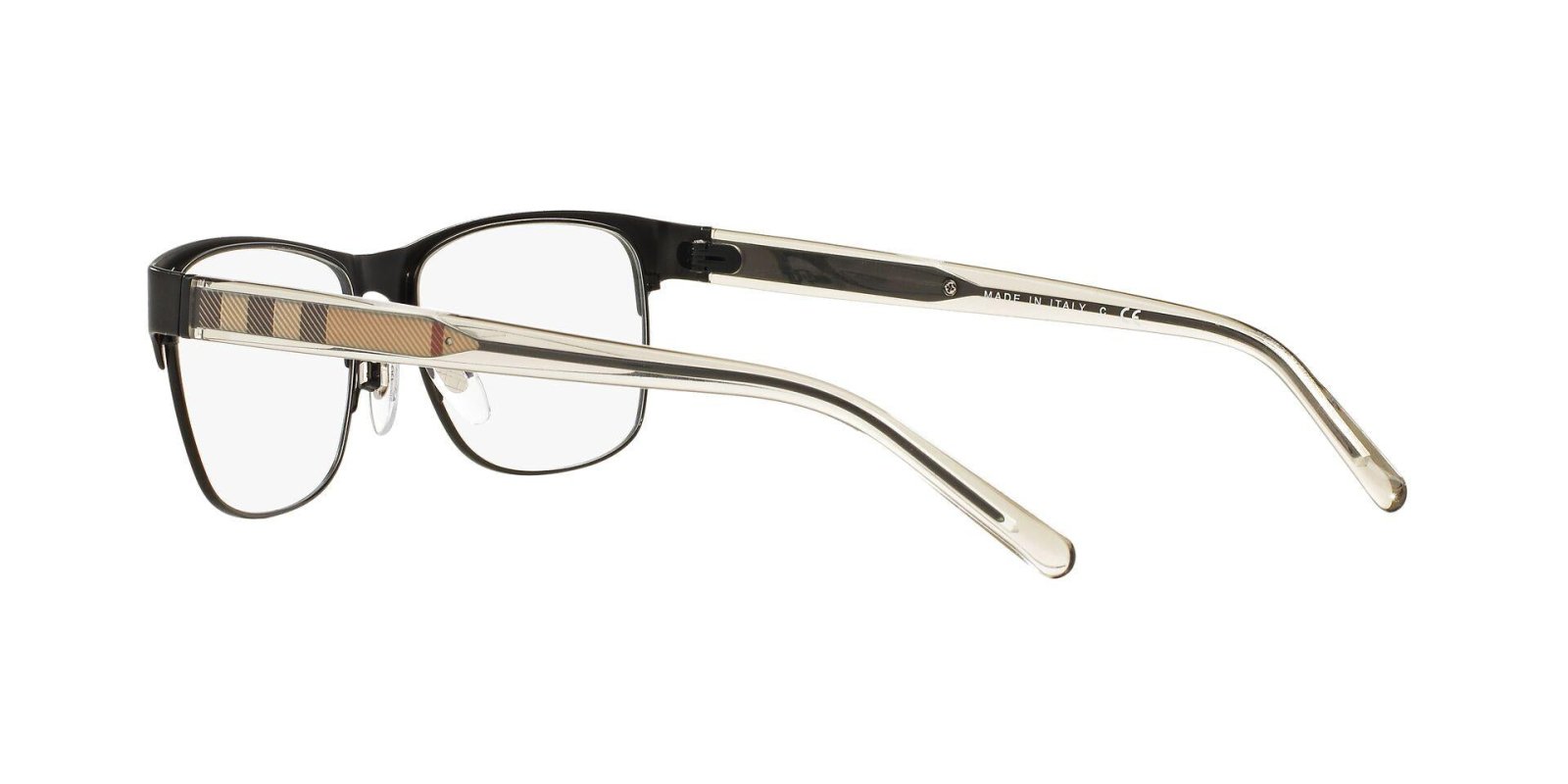 Burberry B 1289 1007 Matte Black Authentic Eyeglasses 55-16-140 Burberry 1289 Eyeglasses main image 4