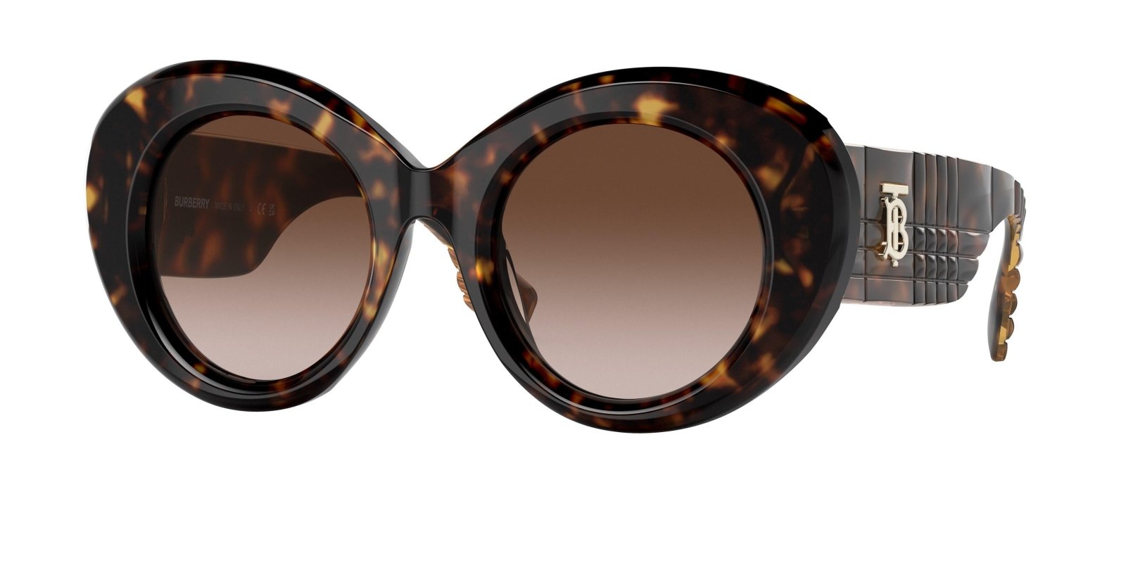 Burberry Black Oval Margot Sunglasses NWT Burberry Margot BE4370U 300187 49 Sunglasses | Shade Station main image 3