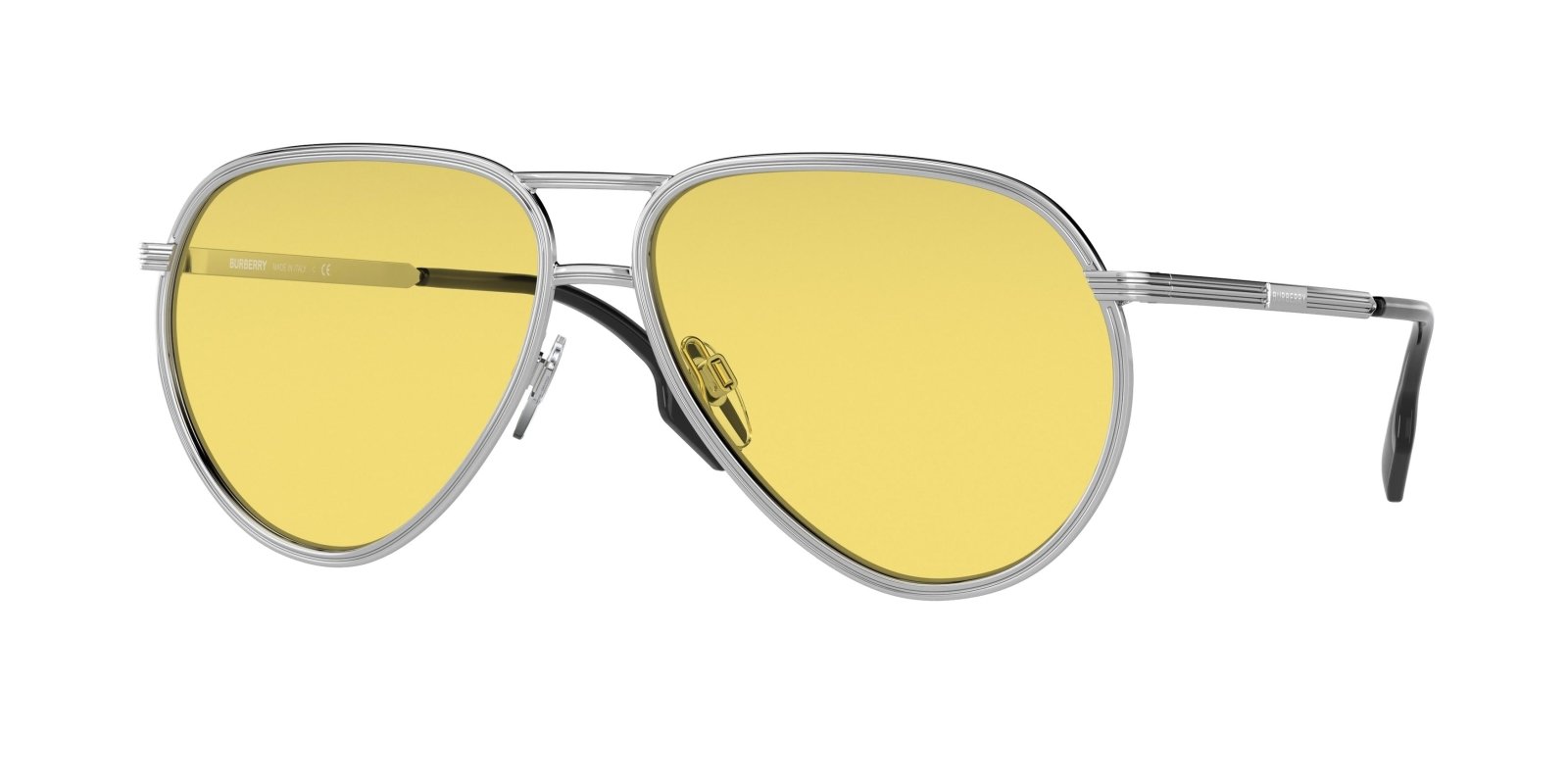Burberry | Light Gold & Dark Brown Scott Aviator Sunglasses Burberry BE3125 Oliver Sunglasses | FramesDirect.com main image 3