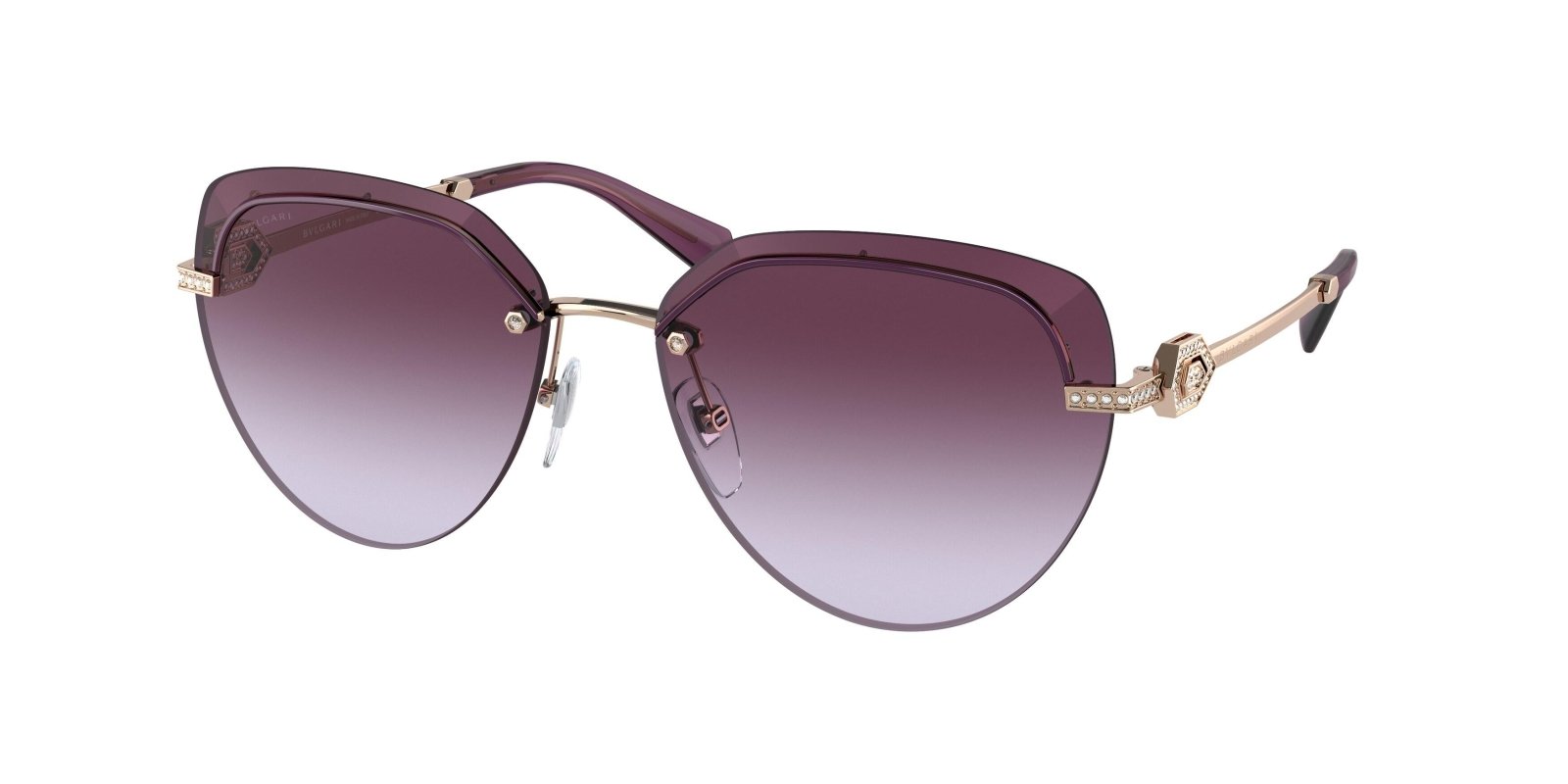 Bvlgari Women s BV6154B Sunglasses with Violet Gradient Lenses