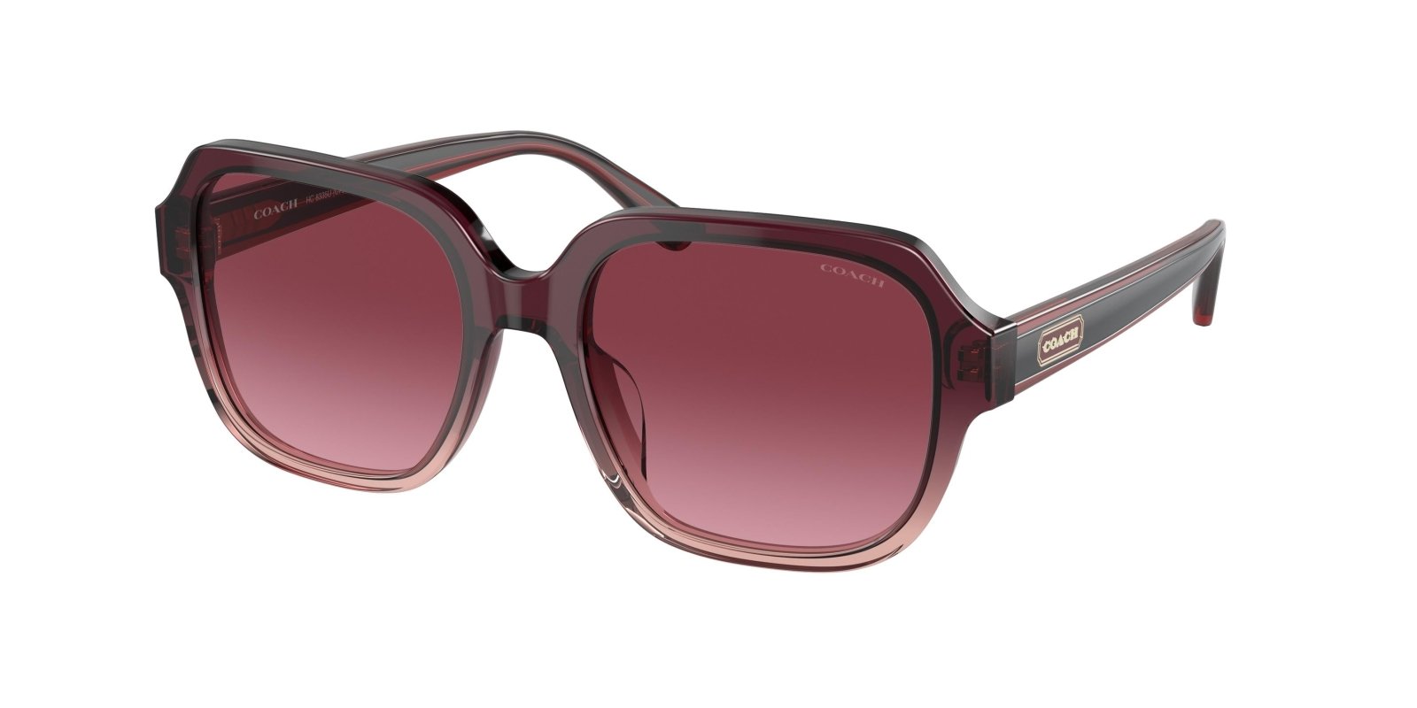Coach Red Brown Gradient Oversized Women\'s Sunglasses 0HC8421U__58708H__P21__shad__f  main image 3