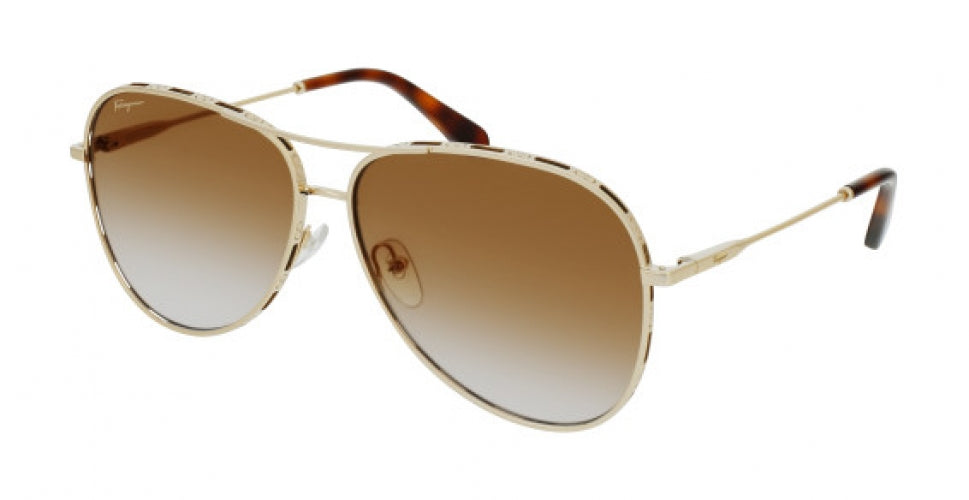 サングラス Ferragamo Sunglasses SF268S 795 l Oversize Aviator Salvatore Ferragamo SF268S Sunglasses