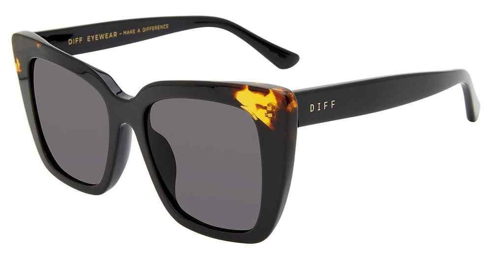 Diff Lizzy Dark Brown Sunglasses Lizzy Cateye Sunglasses | Whiskey + Torino Tortoise & Brown  main image 3