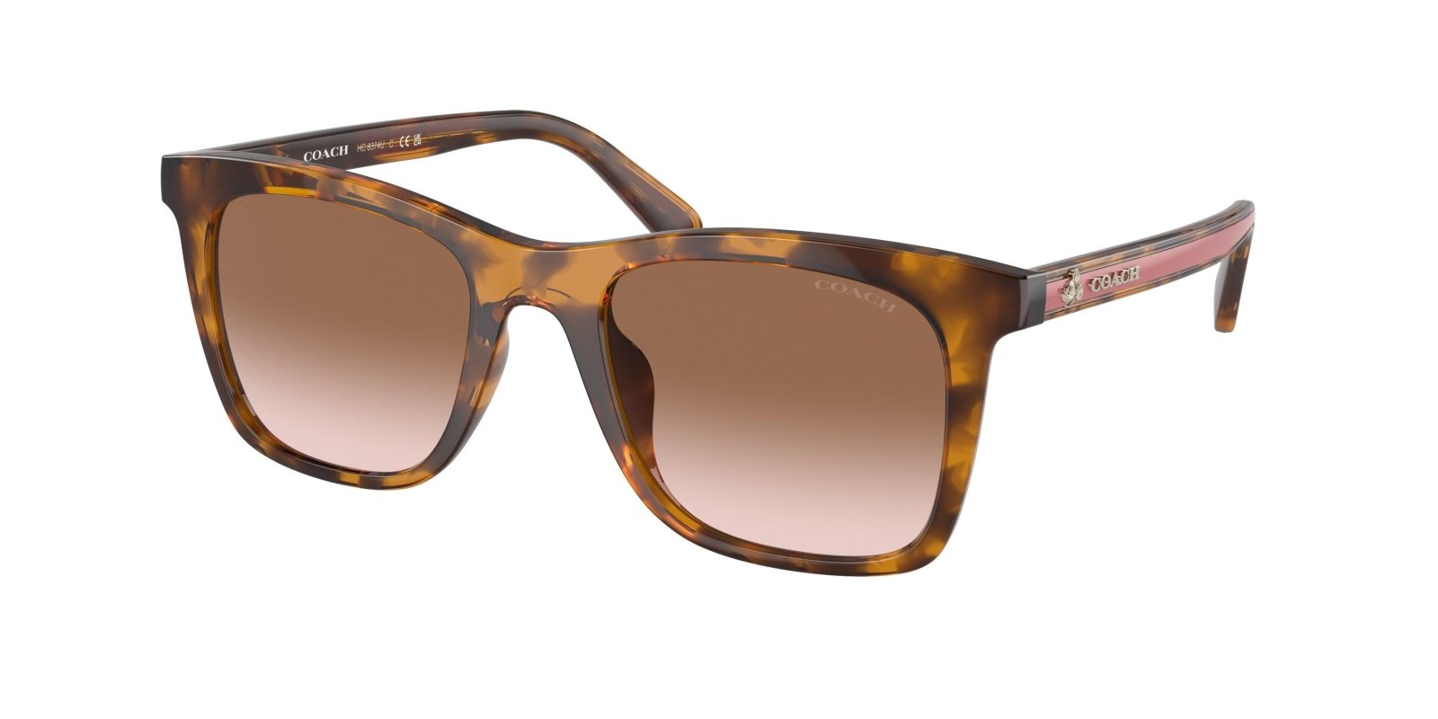 Coach HC8374U Women's Prescription Sunglasses, in Dark Tortoise