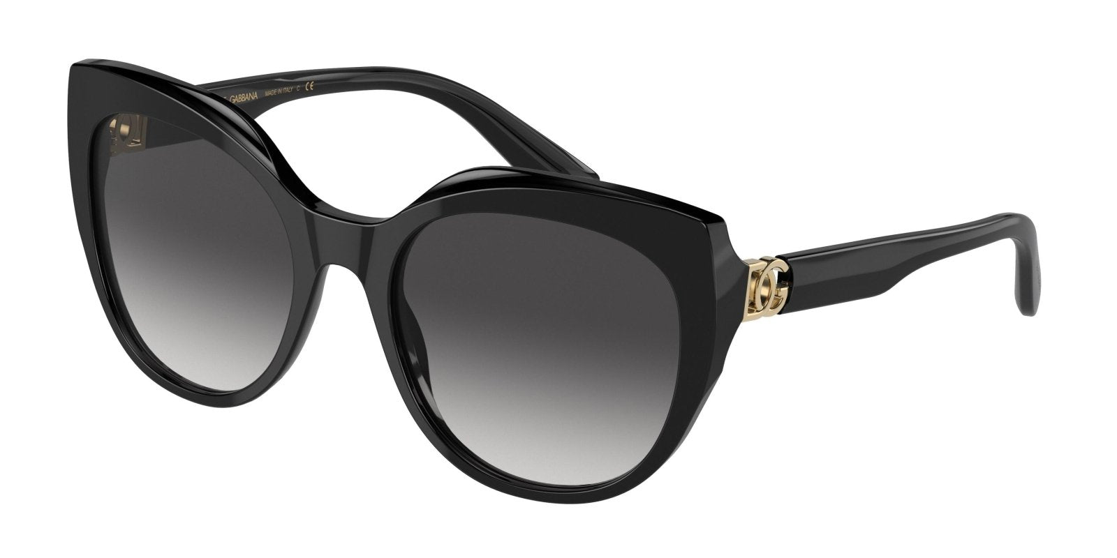 Dolce & Gabbana 4392F Sunglasses 501/8G - Black - Light Grey Gradient Black