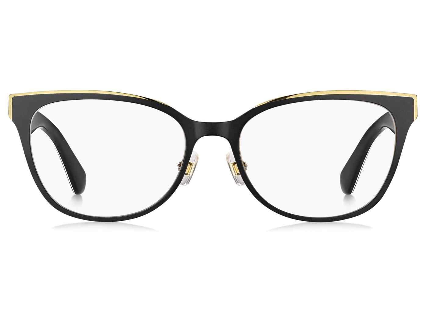 kate spade black and gold cat-eye glasses Vanda Kate Spade Black Gold Cat Eye Glasses W Floral Temples  main image 3