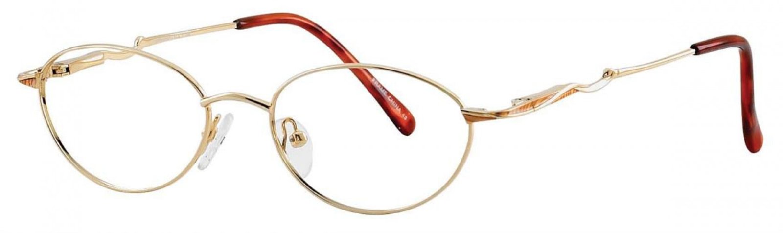 Fundamentals F109 Eyeglasses Gold 51mm New Roundish Gold Fundamentals Eyeglasses Amber Fusion Rim  main image 3