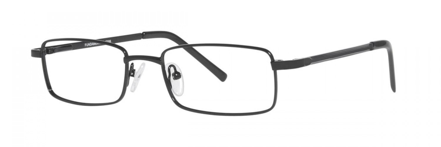Fundamentals F206 Eyeglasses Black 52mm Dove Round Black Eyeglasses with Clip-on Sunglasses  main image 4