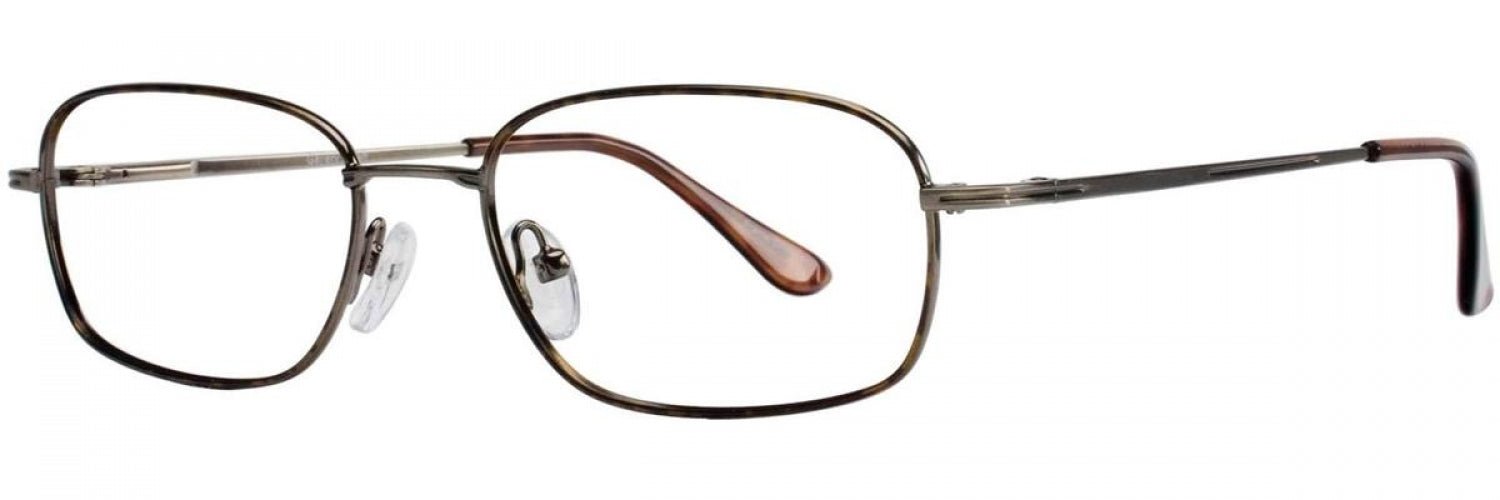Noah - Rectangle Gun Frames Glasses | ABBE Glasses Gallery Noah Eyeglasses Brown 54mm display picture 1